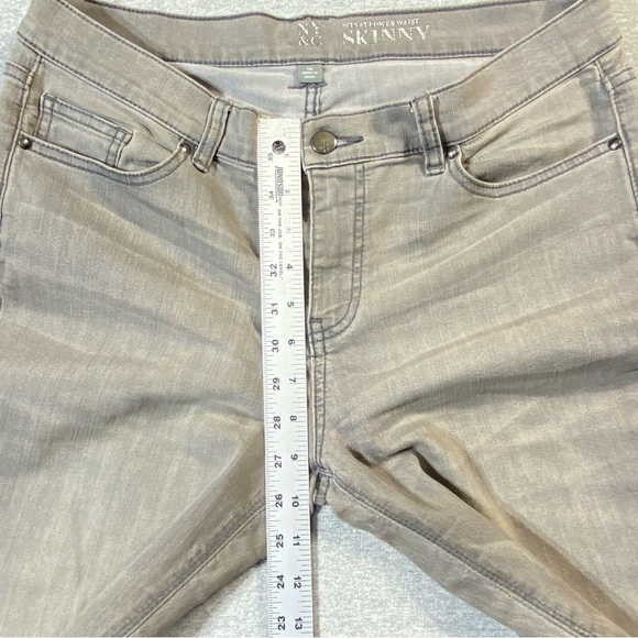 New York & Co. Jegging Jeans Women 10 Gray Straight Leg Mid Rise Stretch Denim - Picture 14 of 15